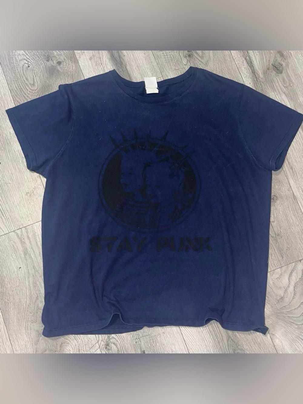 Vintage 90’s Hanes “STAY PUNK” grail Navy Short Sleeve tee sz XL
